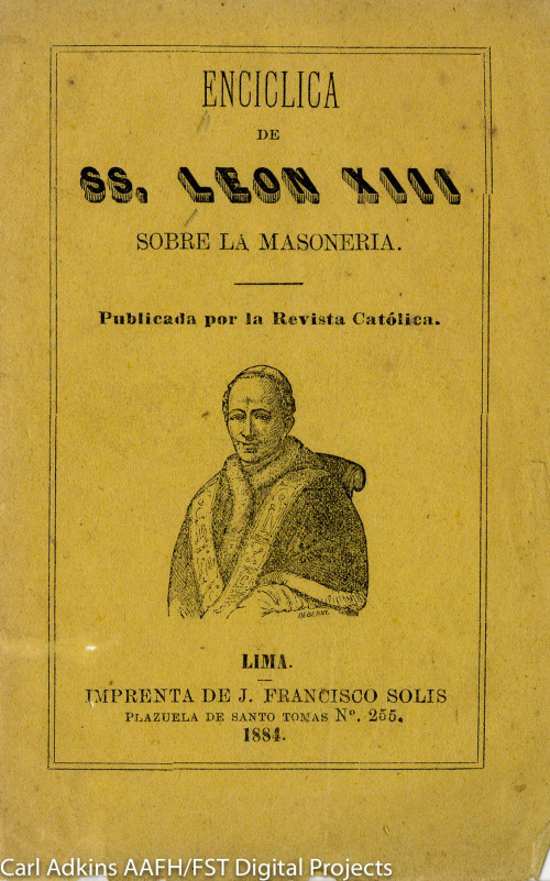 Enciclica de ss Leon XIII sobre la masoneria publicada por la revista Catolica