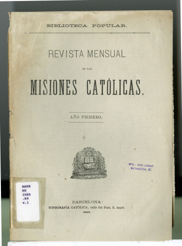 Biblioteca Popular. Revista Mensual de las Misiones Católicas.