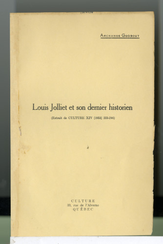 205 Louis Jolliet et son demier historien