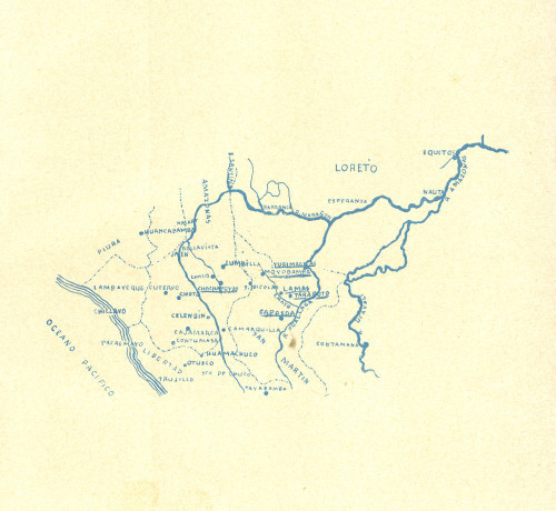 206e-map Map on back cover of "Colerción Descalios no. 6 Retaras de una Historia" [link to complete object below]