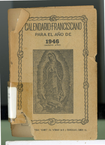 186 Calendario Franciscano
para el año de 1946