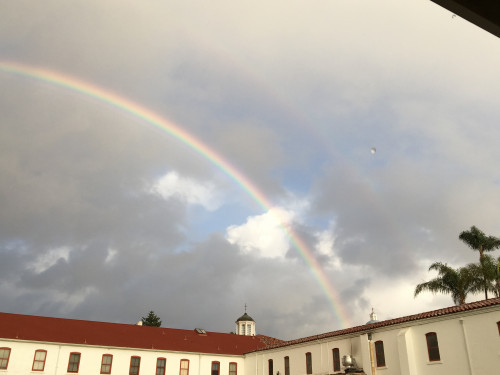 Rainbow at Mission San Luis Rey.