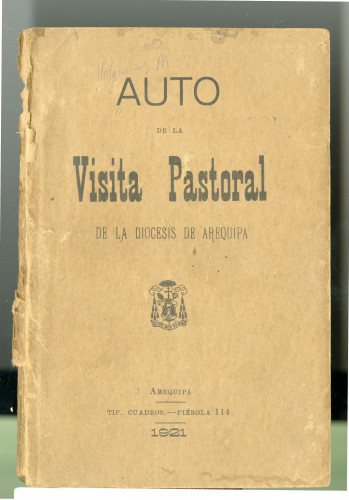 Auto de la Visita Pastoral de la Diocesis de Arequipa
