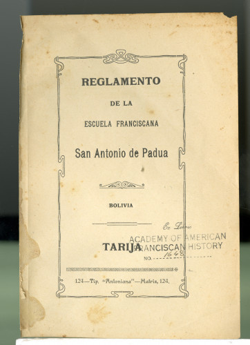278 Reglamento de la Escuela Franciscana San Antonio de Padua