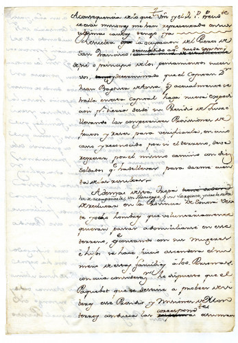 Unknown individual writing to Fernando de Rivera Y Moncada at Monterey. Mexico, December 15, 1774 [MSS.AAFH.002-009]	
Alta California manuscripts: 1764-1797