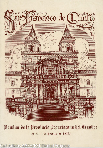 Nomina de los religiosos y casas de la Provincia de San Francisco de Quito Febrero 10 de 1943,