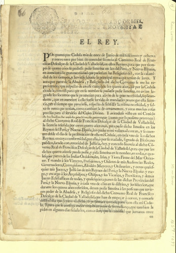 Royal letters (3 items), manuscript and printed, 1657-1697 [Manuscript AAFH 3-4]. Mexico City and Spanish government manuscripts and miscellaneous: 1628-1823 (Manuscript AAFH 3)