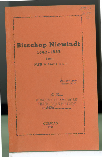 286 Bisschop Niewindt 1842-1852 door
Pater W. Brada OP. 
(Curaçao, South America)