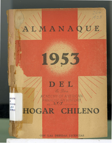 301 Almanaquedel del  Hogar Chileno 1953