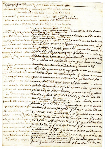 Fernando de Rivera Y Moncada to Viceroy Bucareli	 concerning complaints that the rations given out by him were too small. Monterey, August 24, 1775 [MSS.AAFH.002-024]
Alta California manuscripts: 1764-1797