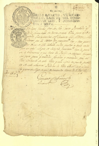 Settlement upon the price of candles in Atlixco, May 21, 1813 [Manuscript AAFH 3-23]. Mexico City and Spanish government manuscripts and miscellaneous: 1628-1823 (Manuscript AAFH 3)
