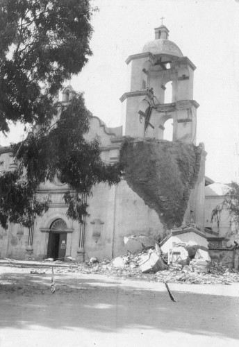 Bell tower earthquake damage